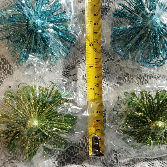 Colorful Sparkly Ornaments Set of 6. New. Home Interiors. Holiday - Picture 9 of 10